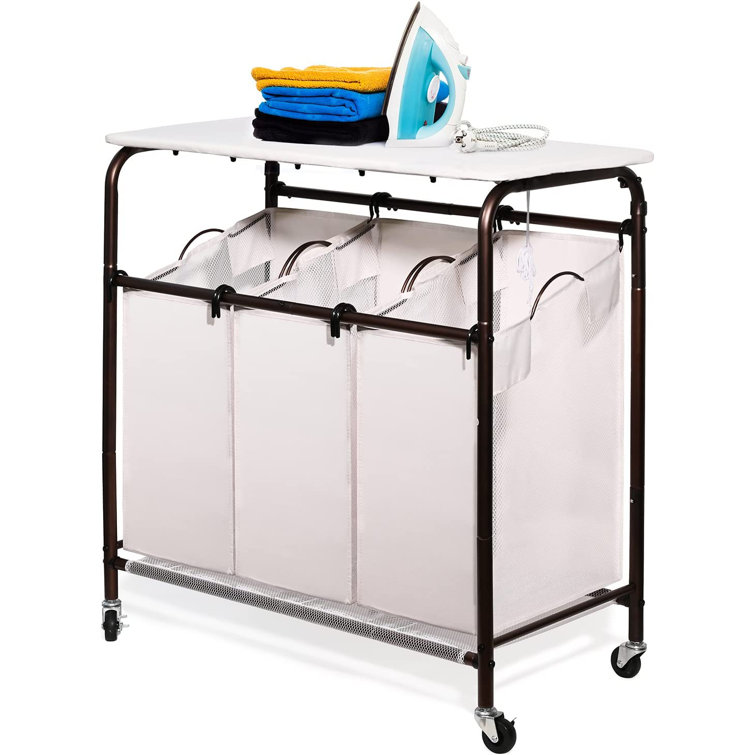 Rebrilliant Laundry Sorter Cart With Ironing Board Wayfair